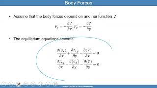 15A Advanced Strength of Materials - Airy's Stress Function