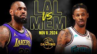 Los Angeles Lakers vs Memphis Grizzlies Full Game Highlights | Nov 6, 2024 | FreeDawkins