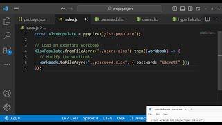 Node.js xlsx-populate Example to Read & Write Excel Files | Encrypt & Style Excel Files in JS