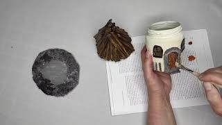 Jar craft Fairy House. Easy DIY Lantern idea from cardboard and paper