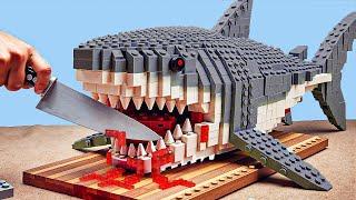 Hunting Pefect MASSIVE Shark Recipe IRL | Lego Cooking Stop Motion ASMR