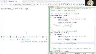 JavaScript 19: Understanding variables and scope - var vs let vs const