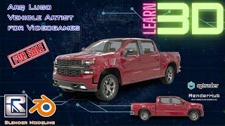 Chevy Silverado 2020 lowpoly concept - Learn 3D while you watch Arq Lugo Youtube