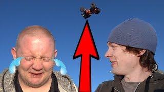 8s Steve Destroys ALL his RC Cars at SKATE PARK !!