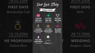 Creative Journey of Love Story Video | Wedding Invitation Video | VG-1181-V
