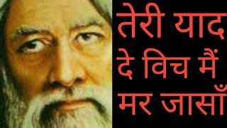 teri yaad de vich main mar jasan l shayari l bulle shah l alfaz e ahoaib