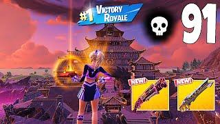 91 Elimination Solo Vs Squads "Zero Build" Gameplay Wins (NEW Fortnite Chapter 6 PC)