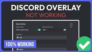 How To Fix Discord Game Overlay Not Showing (WORKING 2024)