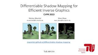 Differentiable Shadow Mapping for Efficient Inverse Graphics (CVPR 2023)