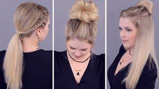  5 ПРОСТЫХ ПРИЧЕСОК ЗА 1 МИНУТУ!  5 DIY  EASY UPDO HAIR TUTORIAL 