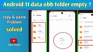 How to fix Android Data/OBB Folder is empty in Android 11 or above | obb folder empty (English)