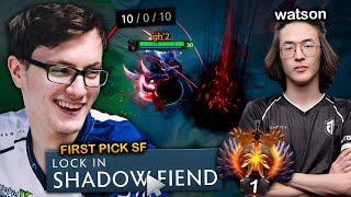 Miracle- FIRST PICKED Shadow Fiend against TOP 1 Rank Watson and goes PERFECT