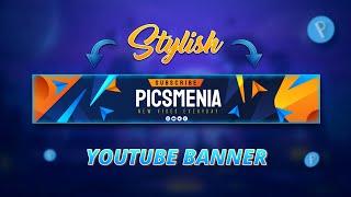 Youtube banner Template | Free Plp File download | Picsmenia editz