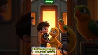 The Missing Puppy at the Train Station#cute #cartoon#animals #pov  #shorts