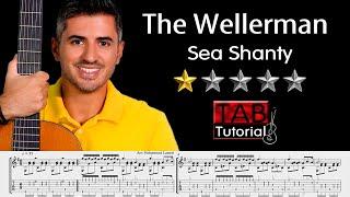 The Wellerman (sea shanty) | Fingerstyle Guitar Tutorial + Sheet & Tab