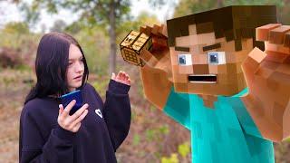 Real Life : Steve arrives in our world - Minecraft Animation