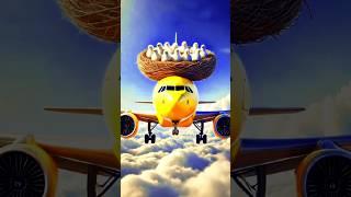 The pigeon made a nest on top of the airplane and laid lots of eggs  _pigeon _ai _shorts