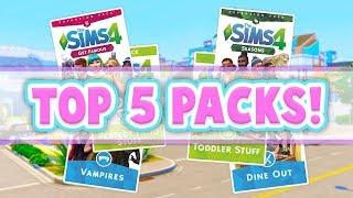 TOP 5 BEST SIMS 4 PACKS! (In My Opinion ) // Expansions, Game Packs & Stuff Packs