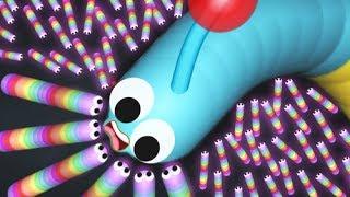 Slither.io Голодный червяк Слизарио  Игровой мультик про червячков