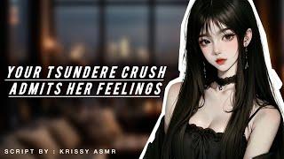 Your Tsundere Crush Admits Her Feelings [TSUNDERE] [MEAN TO SWEET] [GIRLFRIEND ASMR] [ASMR ROLEPLAY]