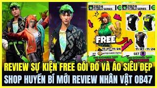 Free Fire| REVIEW SỰ KIỆN FREE GÓI ĐỒ VÀ ÁO SIÊU ĐẸP, SHOP HUYỀN BÍ MỚI VÀ REVIEW NHÂN VẬT MỚI OB47