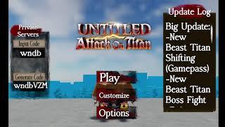 Untitled attack on titan free private server code