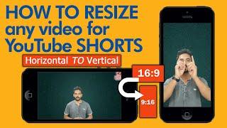 How to Resize any Video for YouTube Shorts (Convert Horizontal to Vertical Video) #shorts #Tiktok