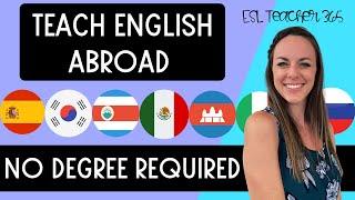 Teach English Abroad No Degree Required - Teach English Abroad with a TEFL