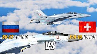 Swiss F/A-18 Hornet against Russian Sukhoi SU-27 - DCS WORLD