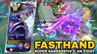 LING FASTHAND SUPER AGGRESSIVE + ON POINT ( Outplay ) Top Global Ling Gameplay Mobile Legends