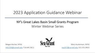 Webinar: How To Apply for $460,000 Available in Grants for Great Lakes Basin Projects (January 2023)