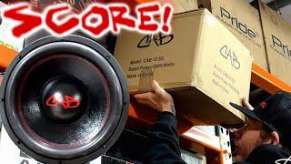 Car Audio Bargain  He Scored a rare boneyard CAB 12" 1,000 Watt Subwoofer to replace his blown one