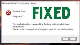 How to Fix Microsoft Visual C++ Runtime Library Error Message on Windows 11