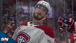 Canadiens' Kirby Dach Redirects Puck Off Skate To Score Off Passing Play