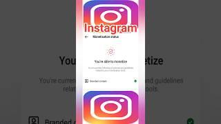 instagram monetization| branded content tick #shorts