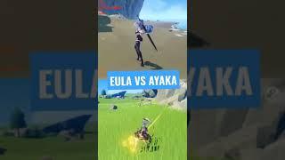 Eula Vs Ayaka Gameplay Comparison | Genshin Impact #genshinimpact #shorts