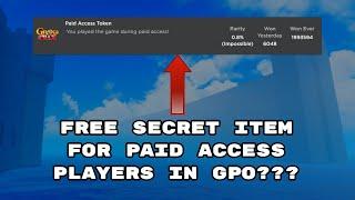 [GPO] FREE PAID ACCESS TOKEN FOR FREE RELEASE!