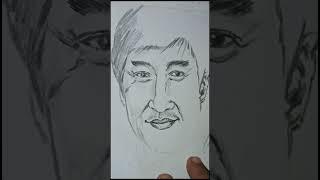 Drawing JACKIE CHAN 60 y.old#drawing #sketch #jackiechan #satisfyingvideo #shorts