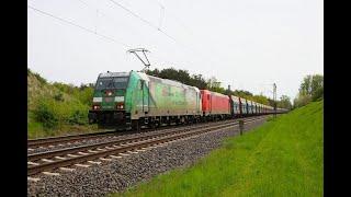 [Doppeltraktion] DB Cargo 185 389-4+185 xxx-x mit Innofreight Wagen in Hanau Rauschwald