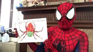 Fall River public library story time with Spider-Man.