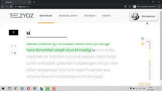 Klaviaturada tez yozish uchun sodda servis Tezyoz.uz ni sinab ko'ring! Natijani izohda qoldiring!