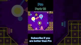 Noob VS Pro Geometry Dash Part 13 #shorts #geometrydash #noobvspro #geomtrydash #gd