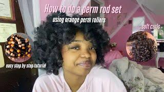 How to use perm rods /rollers to get soft big bouncy curls  step by step tutorial