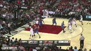 LaMarcus Aldridge Full Highlights vs Thunder (2014.10.29) - 27 Pts