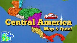 Central America Map: Super Fun Educational Play-Doh Puzzle + Country Quiz!