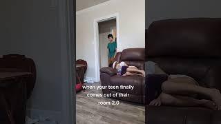 Teenage Lair Exit: A Comical Look at Home Life#teenlife #familyhumor #relatable