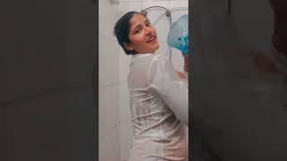 hot girl in shower , girl bathing , wet clothes , model nip slip #dance #viralvideo  #hotgirl #sexy