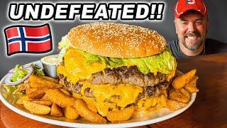 Norway's Undefeated "King of All Burgers" Triple Cheeseburger Challenge!!