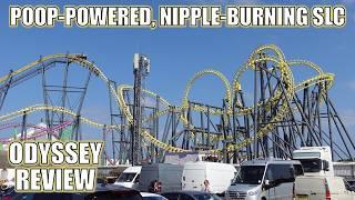 Odyssey Review, Fantasy Island Vekoma Inverted Coaster | Poop-Powered, Nipple-Burning SLC