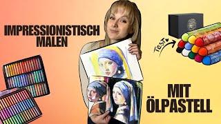 IMPRESSIONISTISCH Portrait malen Lernen mit ÖLPASTELLEN | Paul Rubens Jumbo REVIEW | 16/24